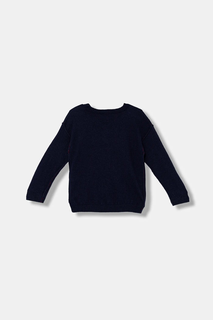 United Colors of Benetton pulover de lână pentru copii 1041H1025.P.reproposed bleumarin AW25