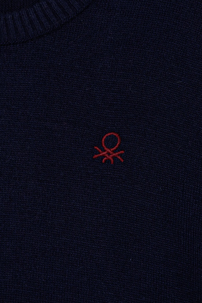 Băieți United Colors of Benetton pulover de lână pentru copii 1041H1025.P.reproposed bleumarin
