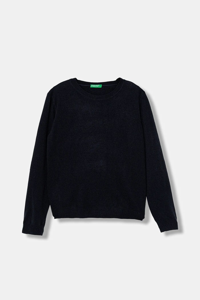 United Colors of Benetton Sweter z dodatkiem wełny dziecięcy granatowy 106WC108R.G.seasonal