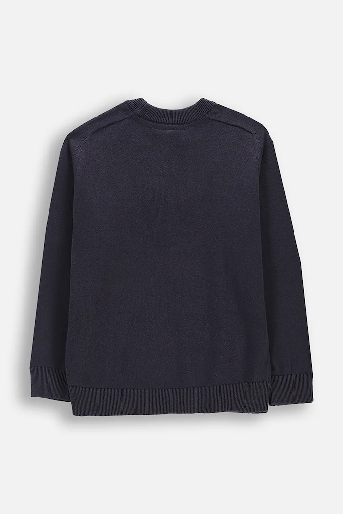 Detský bavlnený sveter Coccodrillo ZC5172103EJB tmavomodrá AW25