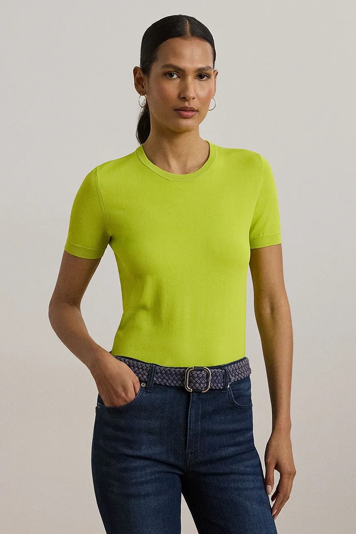 Sveter Lauren Ralph Lauren okrúhly zelená 200971135