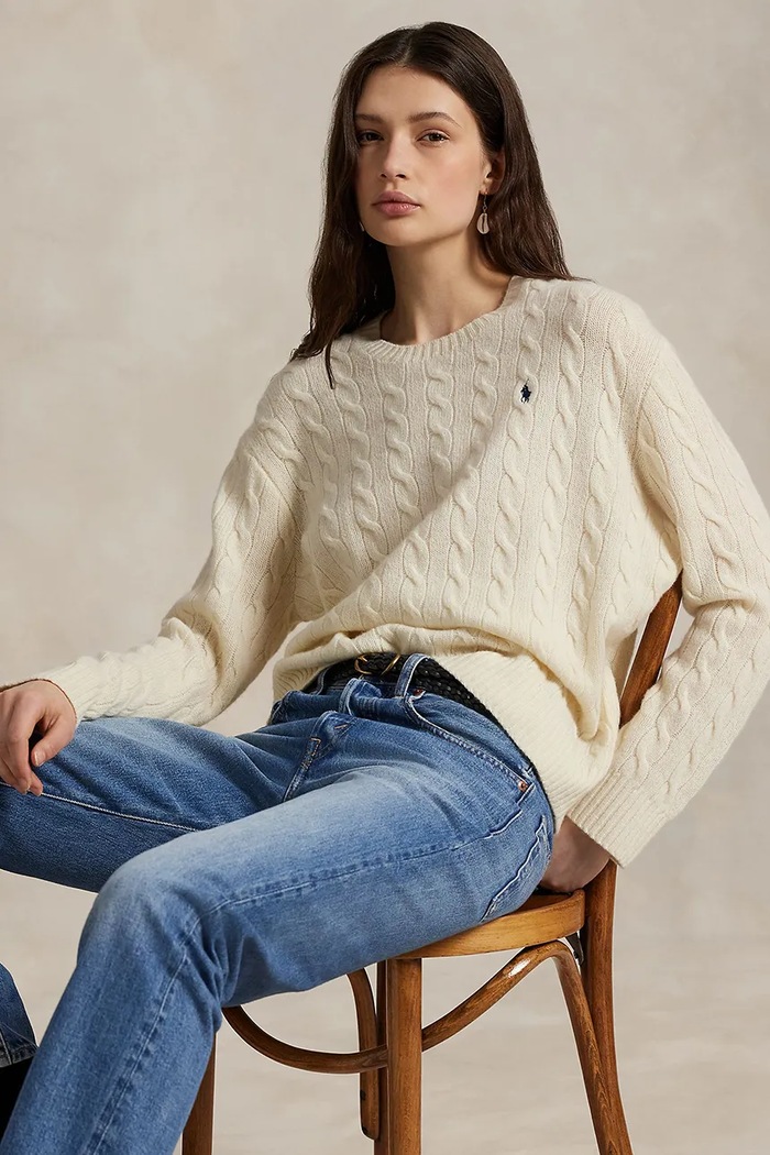 Πουλόβερ Polo Ralph Lauren 211971865 λευκό