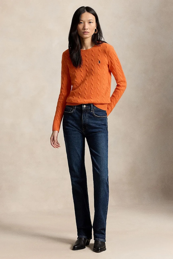 Odzież Polo Ralph Lauren sweter damski z dodatkiem kaszmiru 211971865 czerwony