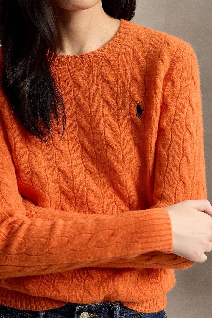 Polo Ralph Lauren sweter damski z dodatkiem kaszmiru czerwony 211971865