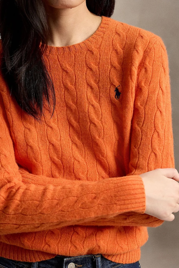 Polo Ralph Lauren sweter damski z dodatkiem kaszmiru czerwony 211971865