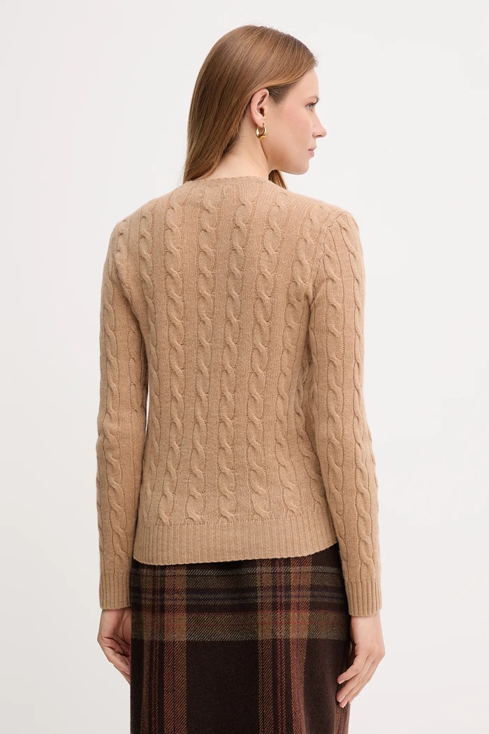 Îmbrăcăminte Polo Ralph Lauren pulover cu amestec de cașmir pentru femei 211971865 bej