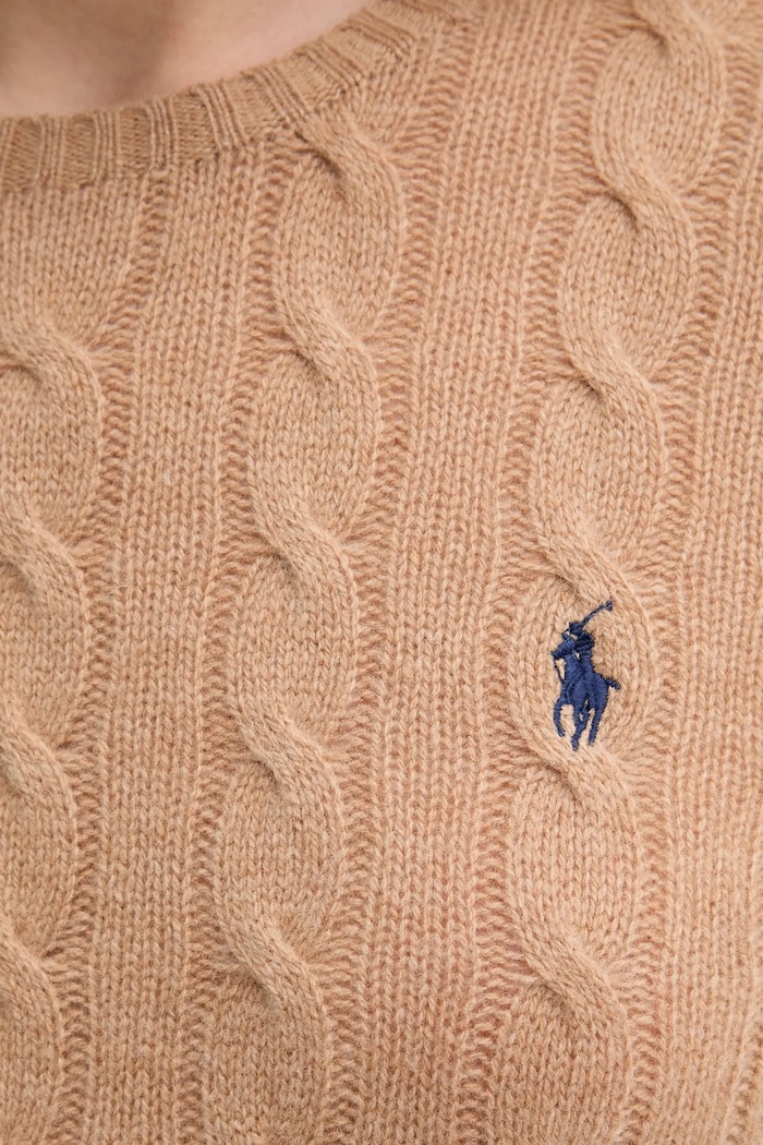 Polo Ralph Lauren pulover cu amestec de cașmir pentru femei 211971865 bej