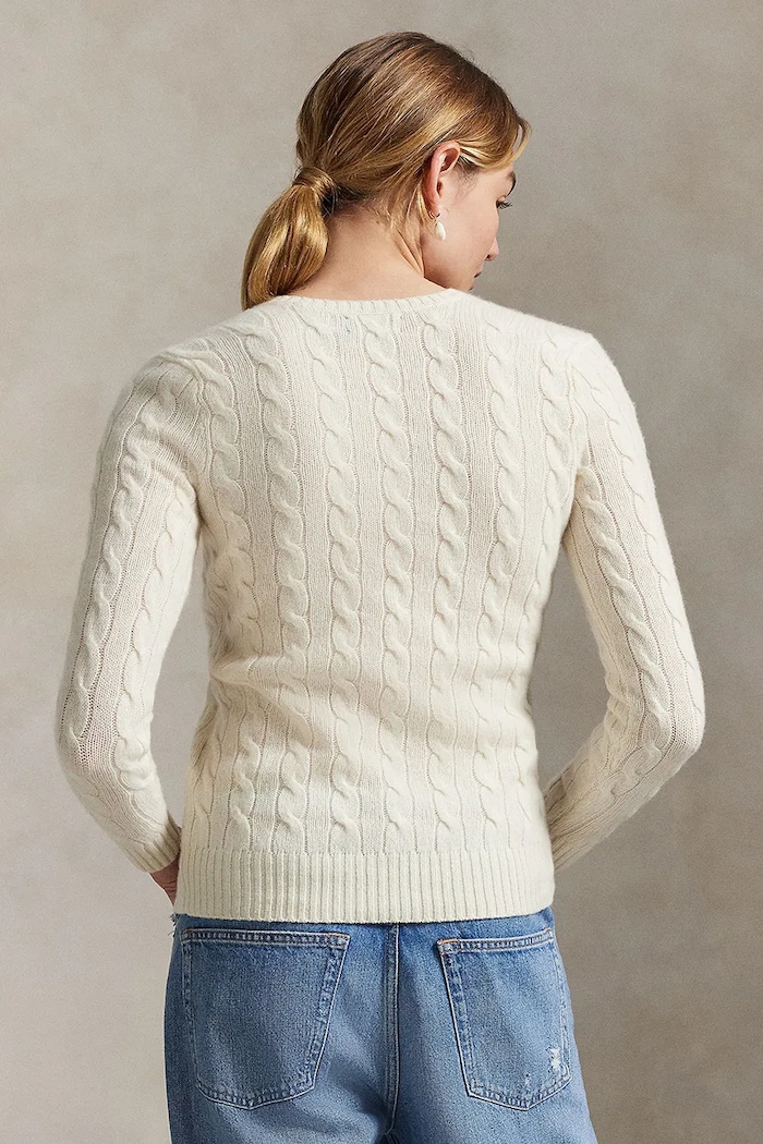 Polo Ralph Lauren Свитер из шерсти для женщин 211971866 бежевый AW25