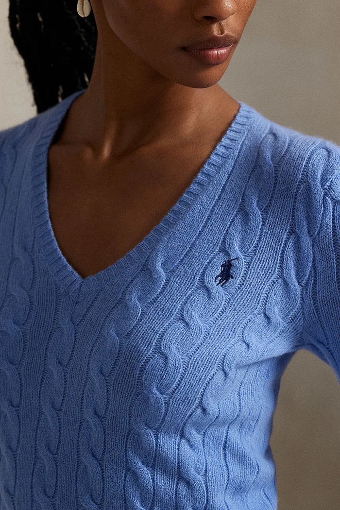 Polo Ralph Lauren svetr dámský vlněný modrá 211971866