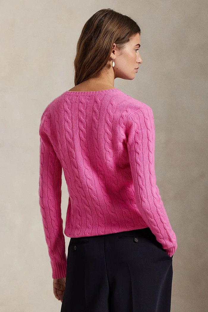 Polo Ralph Lauren sweter damski wełniany 211971866 różowy AW25