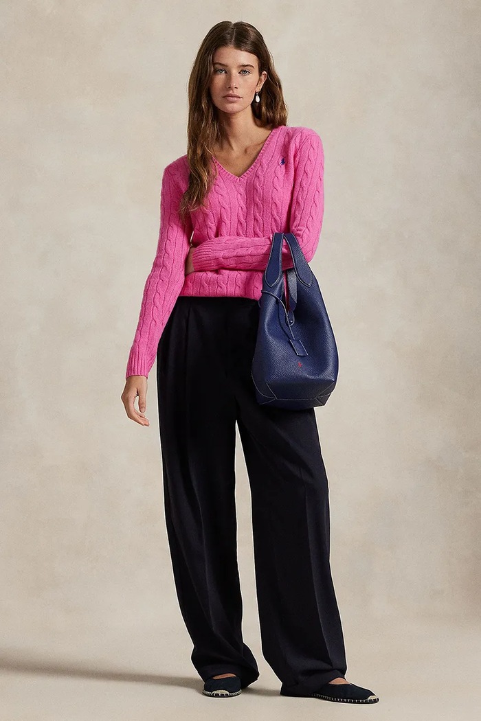 Odzież Polo Ralph Lauren sweter damski wełniany 211971866 różowy