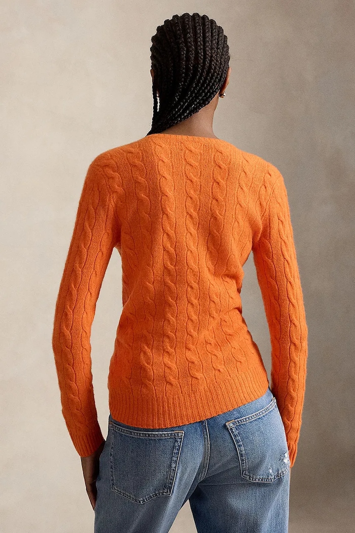 Polo Ralph Lauren sweter damski wełniany 211971866 czerwony AW25