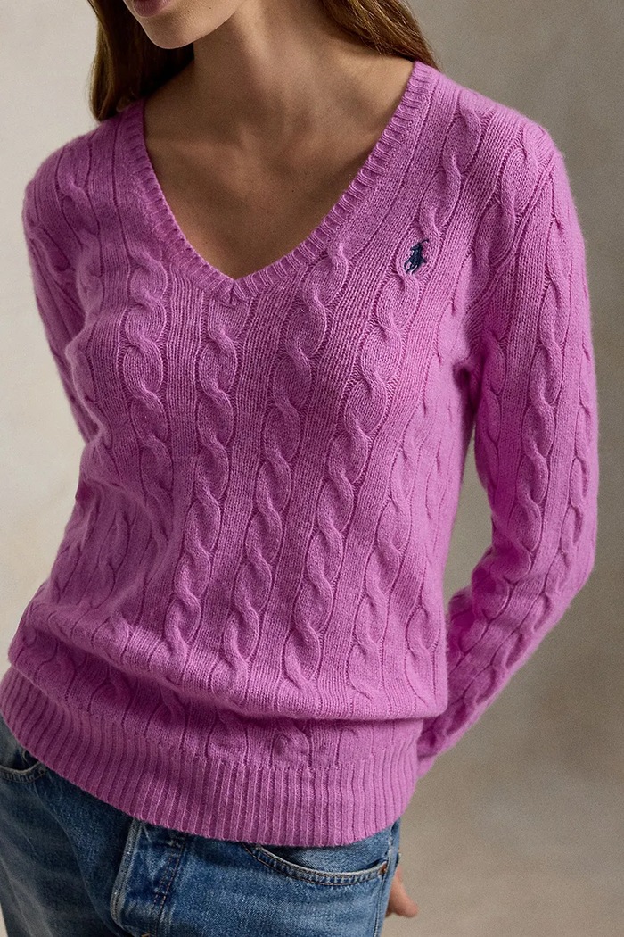 Polo Ralph Lauren sweter damski wełniany fioletowy 211971866