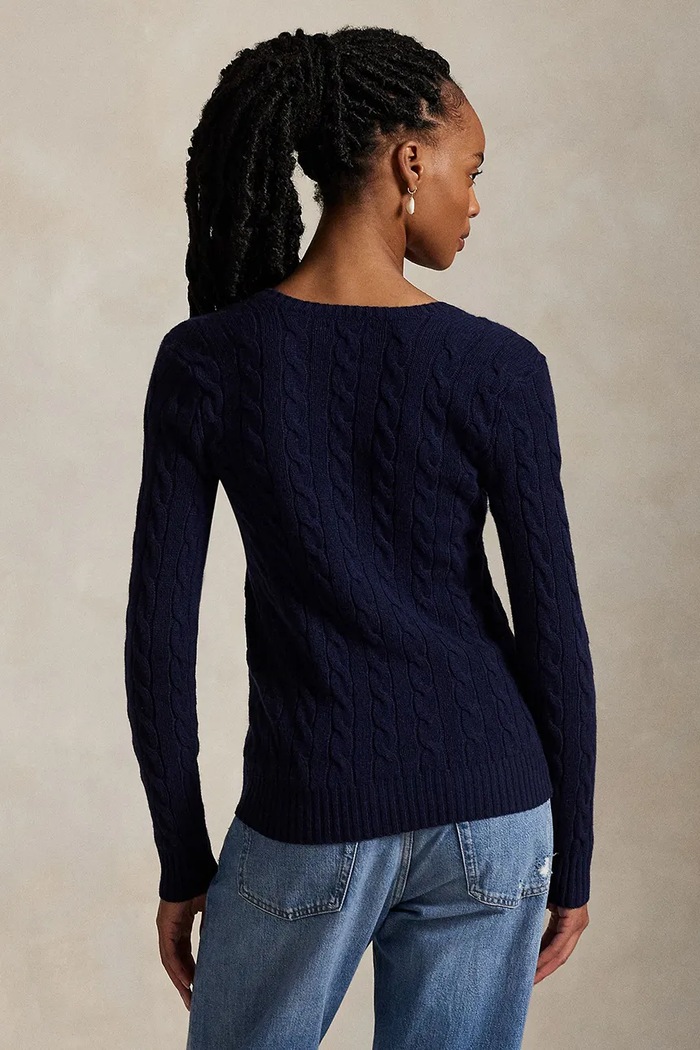 Polo Ralph Lauren svetr dámský vlněný 211971866 námořnická modř AW25