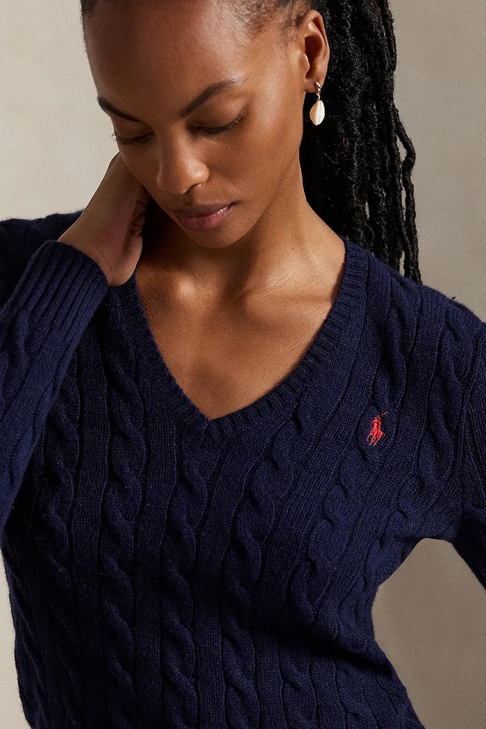 Polo Ralph Lauren svetr dámský vlněný námořnická modř 211971866