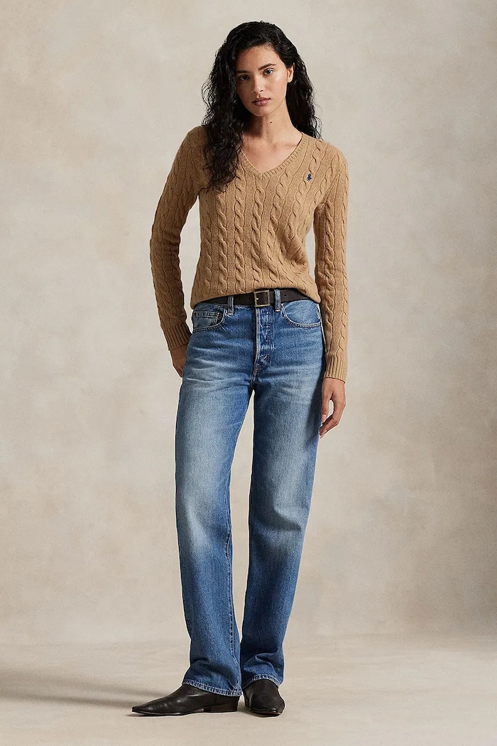 Oblečenie Polo Ralph Lauren sveter dámsky vlnený 211971866 béžová
