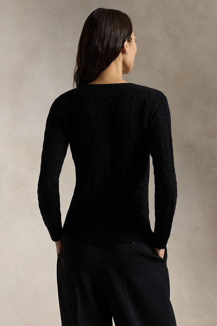Polo Ralph Lauren sweter damski wełniany 211971866 czarny AW25