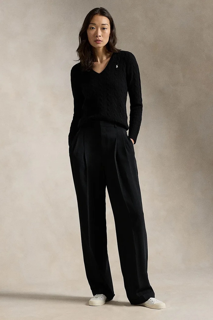 Odzież Polo Ralph Lauren sweter damski wełniany 211971866 czarny