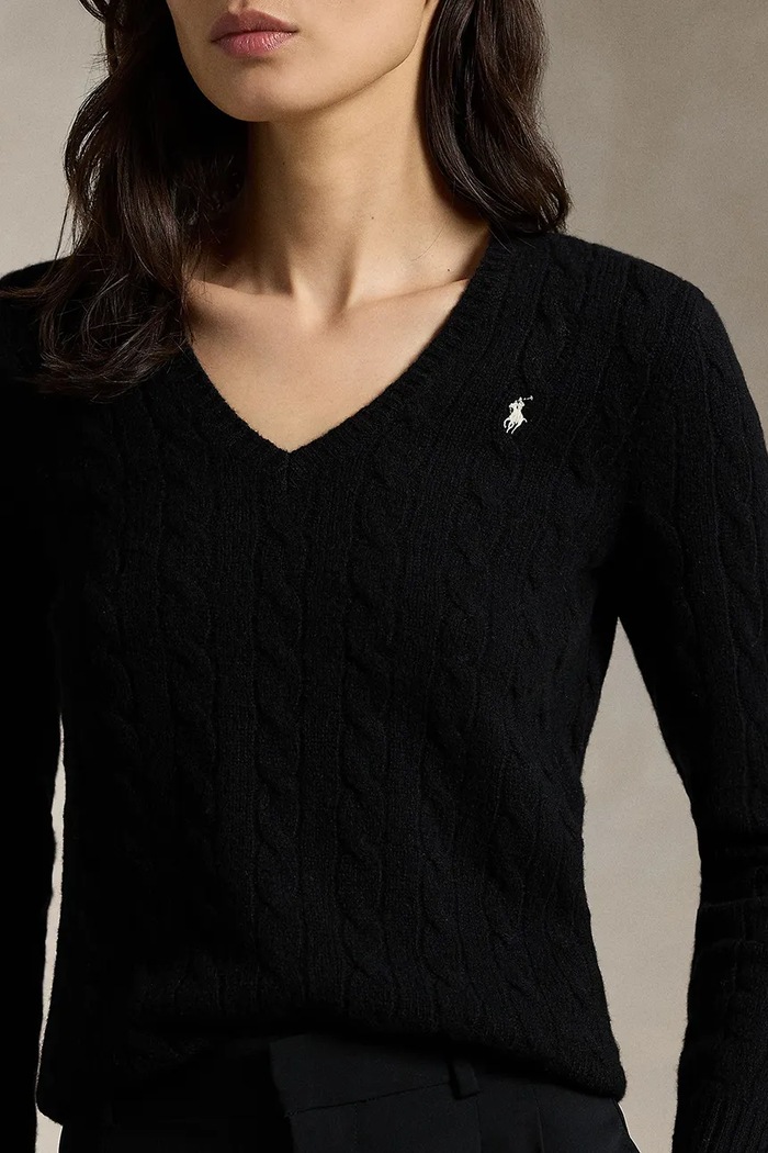 Polo Ralph Lauren sweter damski wełniany czarny 211971866