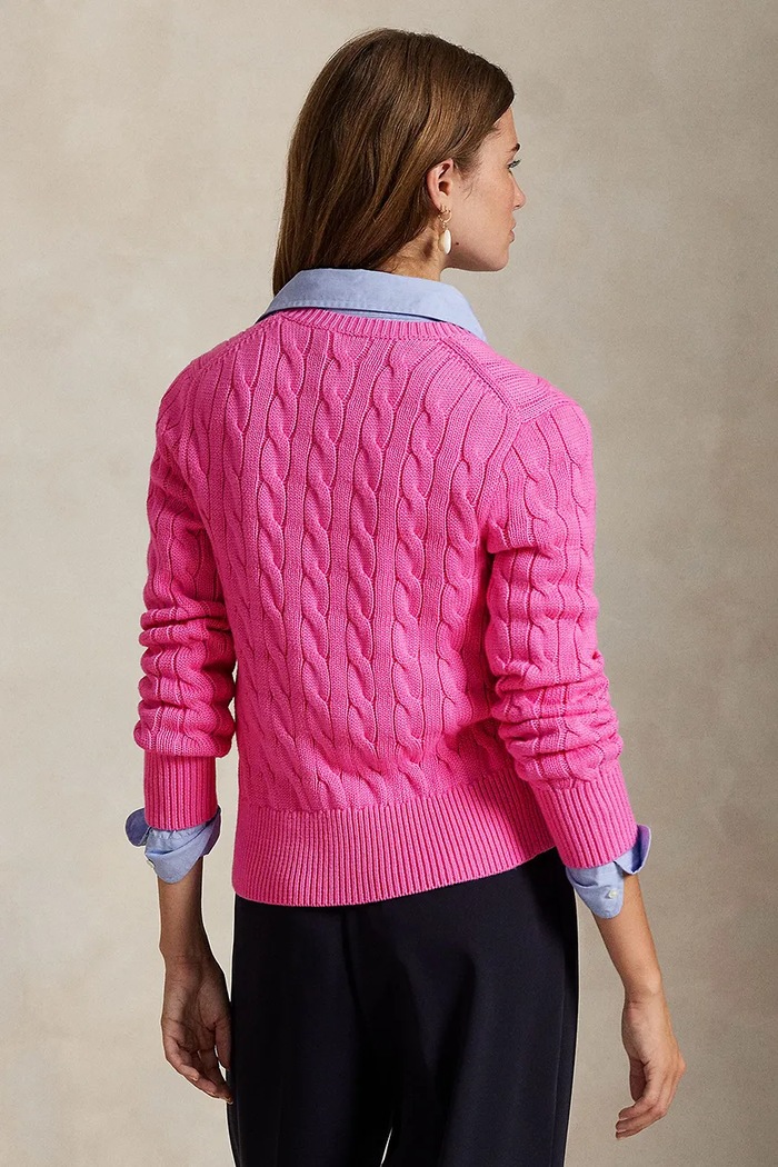 Polo Ralph Lauren ζακέτα Γυναικεία βαμβακερή 211971868 ροζ AA00