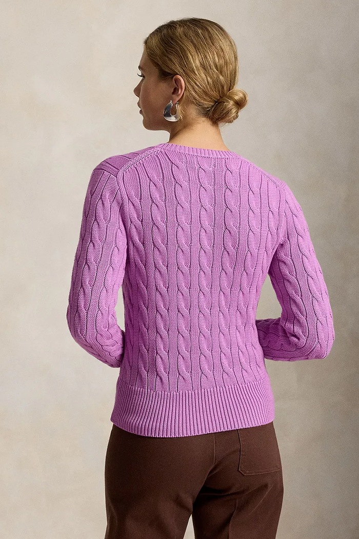Polo Ralph Lauren kardigan damski bawełniany 211971868 fioletowy AA00
