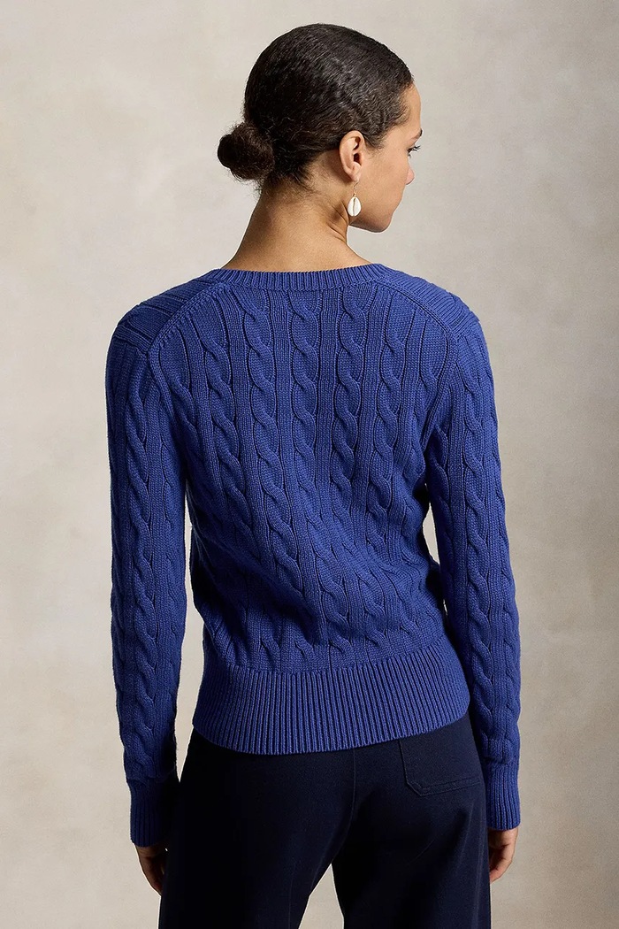 Polo Ralph Lauren kardigan damski bawełniany 211971868 granatowy AA00