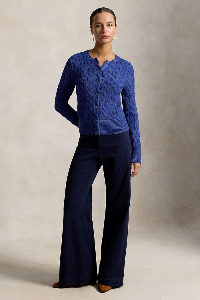 Odzież Polo Ralph Lauren kardigan damski bawełniany 211971868 granatowy