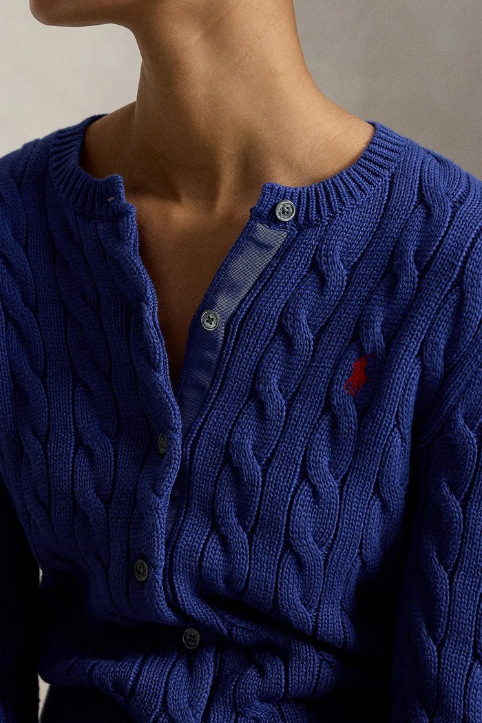 Polo Ralph Lauren kardigan damski bawełniany granatowy 211971868