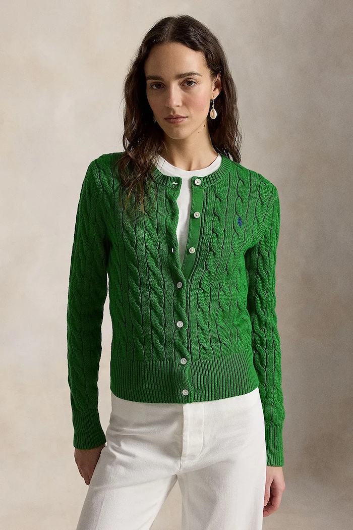 Polo Ralph Lauren kardigan bavlněný dámský zelená 211971868