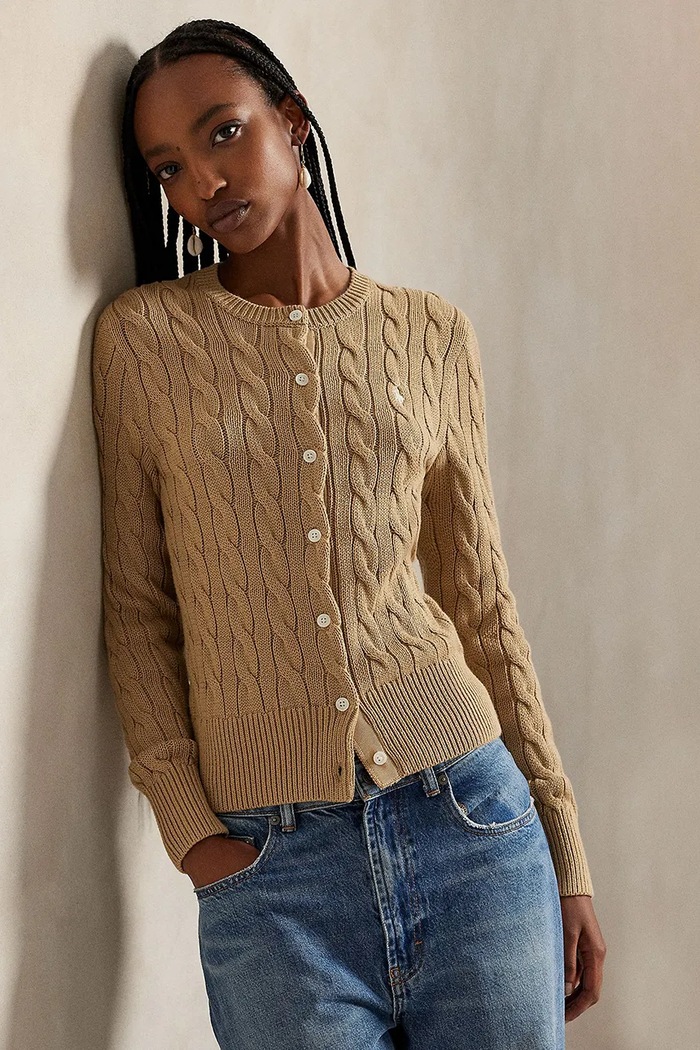 Polo Ralph Lauren női pamut kardigán barna 211971868