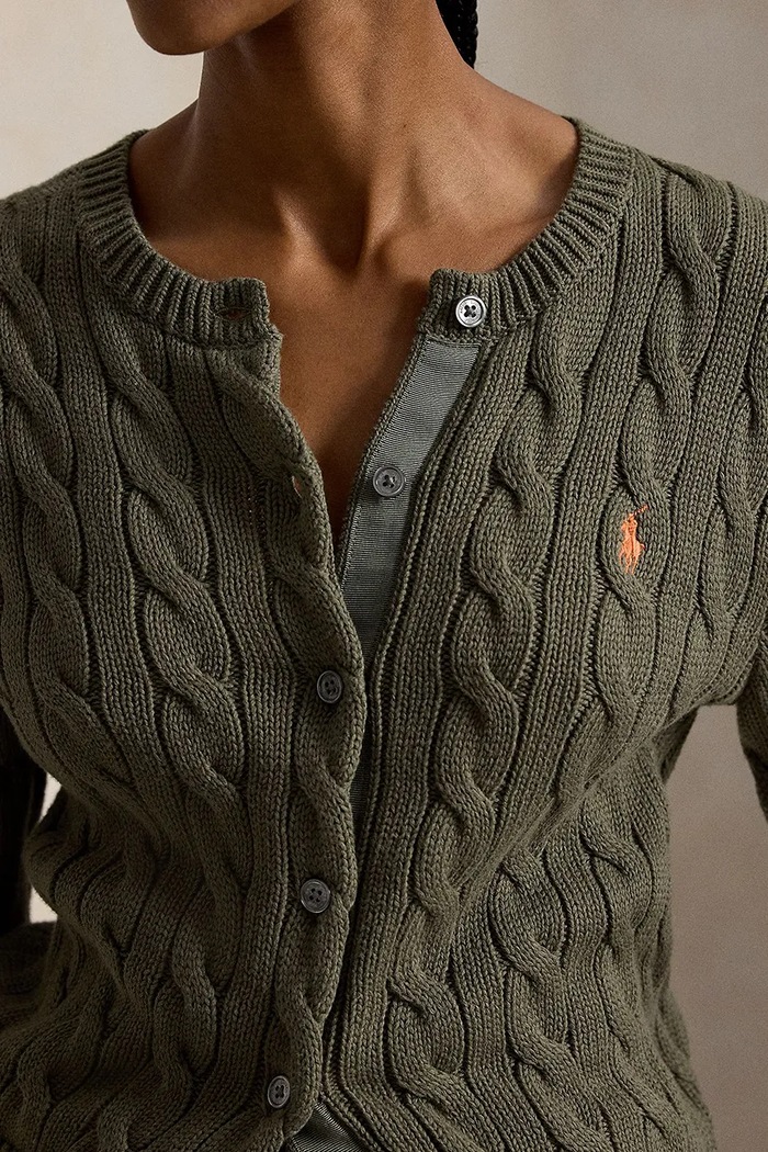 Odzież Polo Ralph Lauren Kardigan damski bawełniany 211971868 zielony