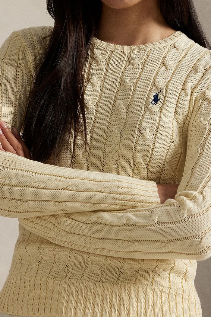 Polo Ralph Lauren pulover de bumbac bej 211971869