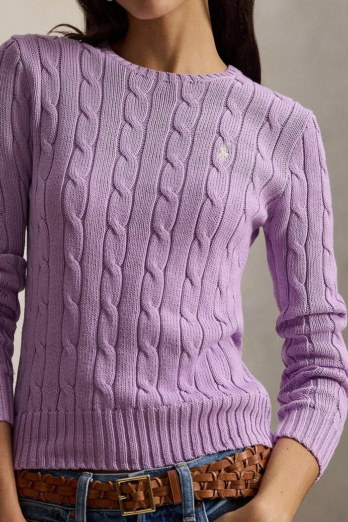 Bavlnený sveter Polo Ralph Lauren fialová 211971869