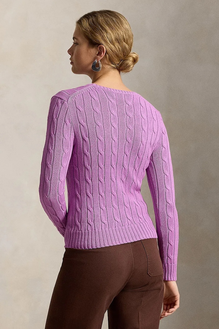 Polo Ralph Lauren sweter damski bawełniany 211971869 fioletowy AA00