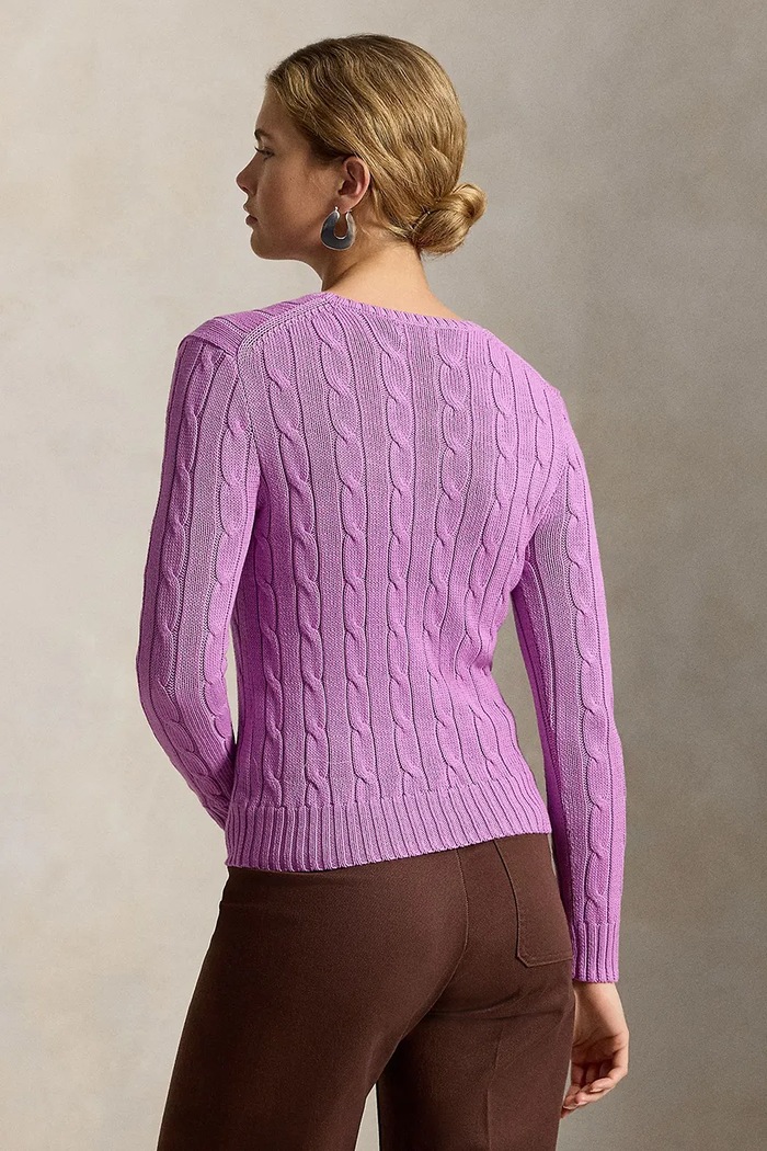 Polo Ralph Lauren sweter damski bawełniany 211971869 fioletowy AA00