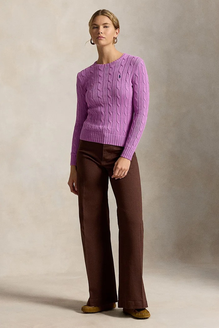 Odzież Polo Ralph Lauren sweter damski bawełniany 211971869 fioletowy