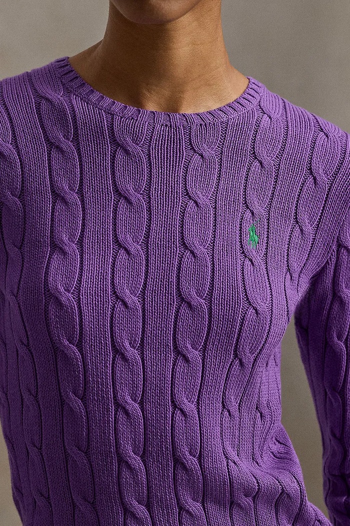 Pamučni pulover Polo Ralph Lauren ljubičasta 211971869