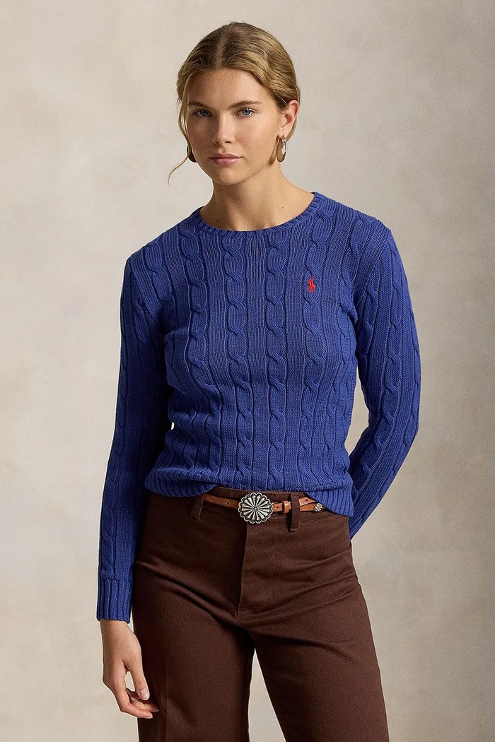 Polo Ralph Lauren sweter damski bawełniany granatowy 211971869