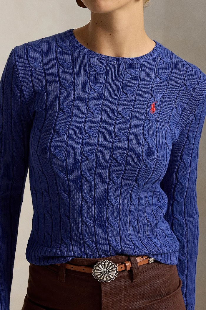 Polo Ralph Lauren sweter damski bawełniany granatowy 211971869
