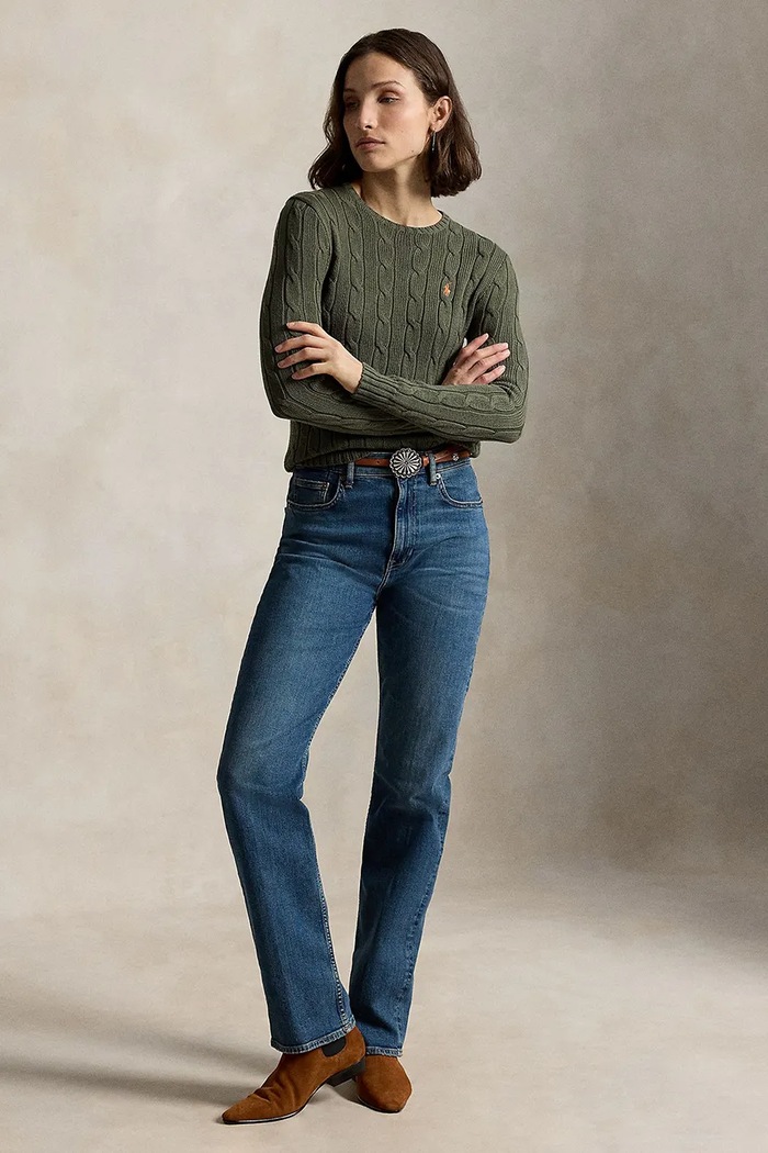 Odzież Polo Ralph Lauren Sweter damski bawełniany 211971869 zielony