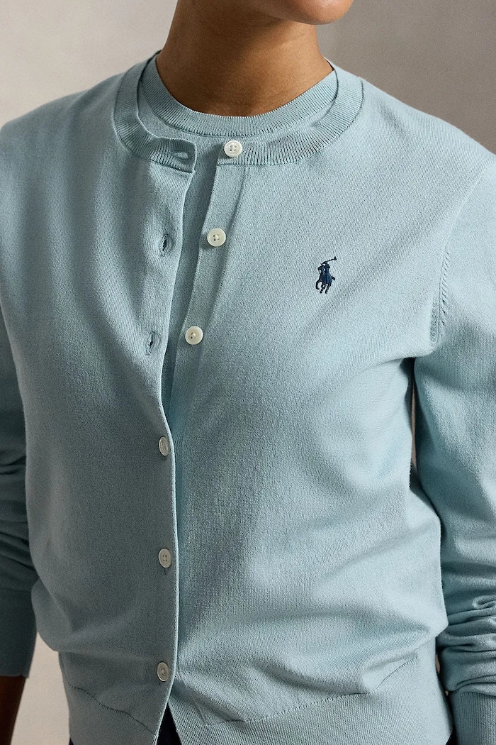 Polo Ralph Lauren kardigan dámský s bavlnou tyrkysová 211971871
