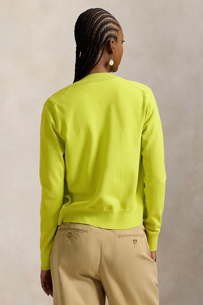 Polo Ralph Lauren cardigan con cotone da donna 211971871 verde SS26