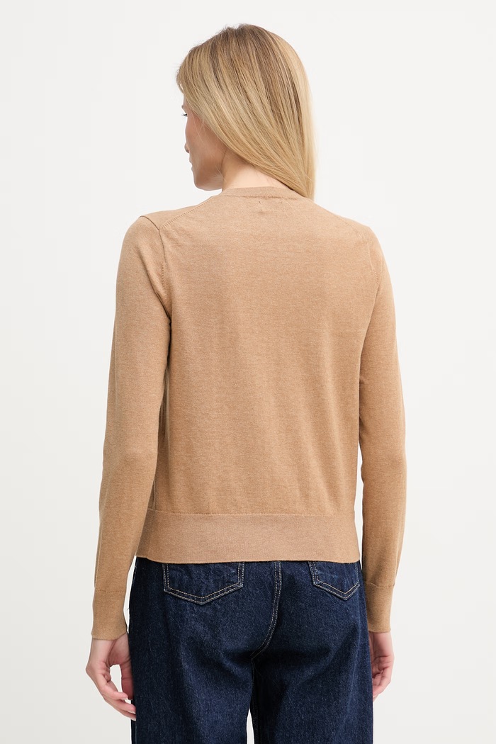 Abbigliamento Polo Ralph Lauren cardigan con cotone da donna 211971871 marrone
