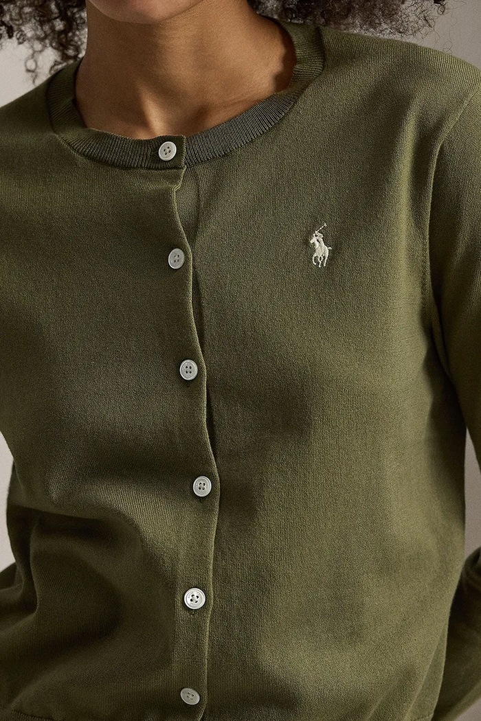 Polo Ralph Lauren kardigan s bavlnou dámský zelená 211971871