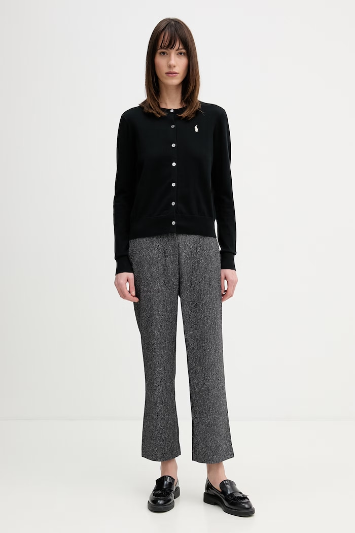 Polo Ralph Lauren ζακέτα με βαμβάκι Γυναικεία 211971871 μαύρο SS26