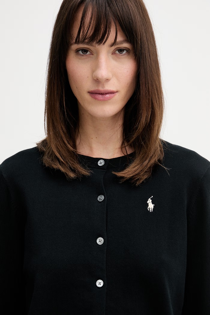 Polo Ralph Lauren ζακέτα με βαμβάκι Γυναικεία μαύρο 211971871