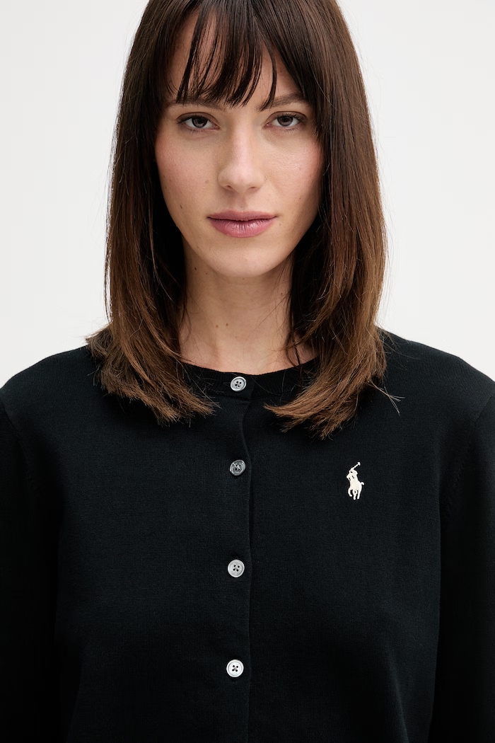 Polo Ralph Lauren ζακέτα με βαμβάκι Γυναικεία μαύρο 211971871