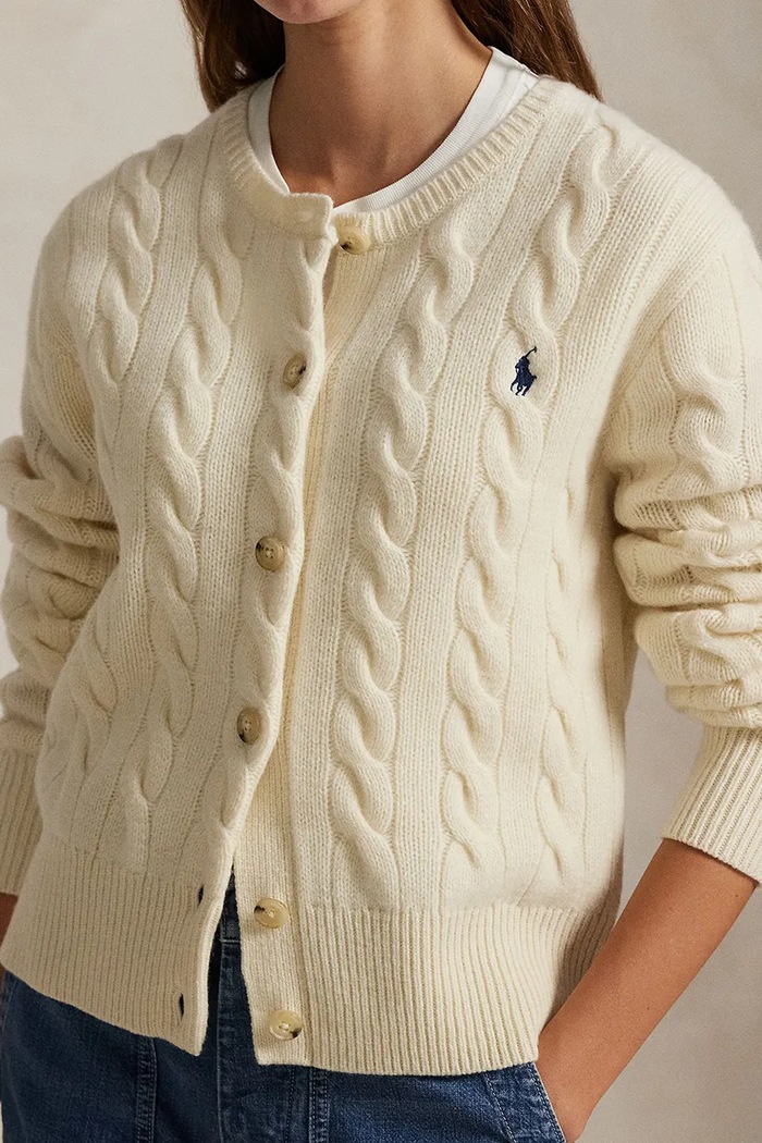 Μάλλινο πουλόβερ Polo Ralph Lauren λευκό 211972104