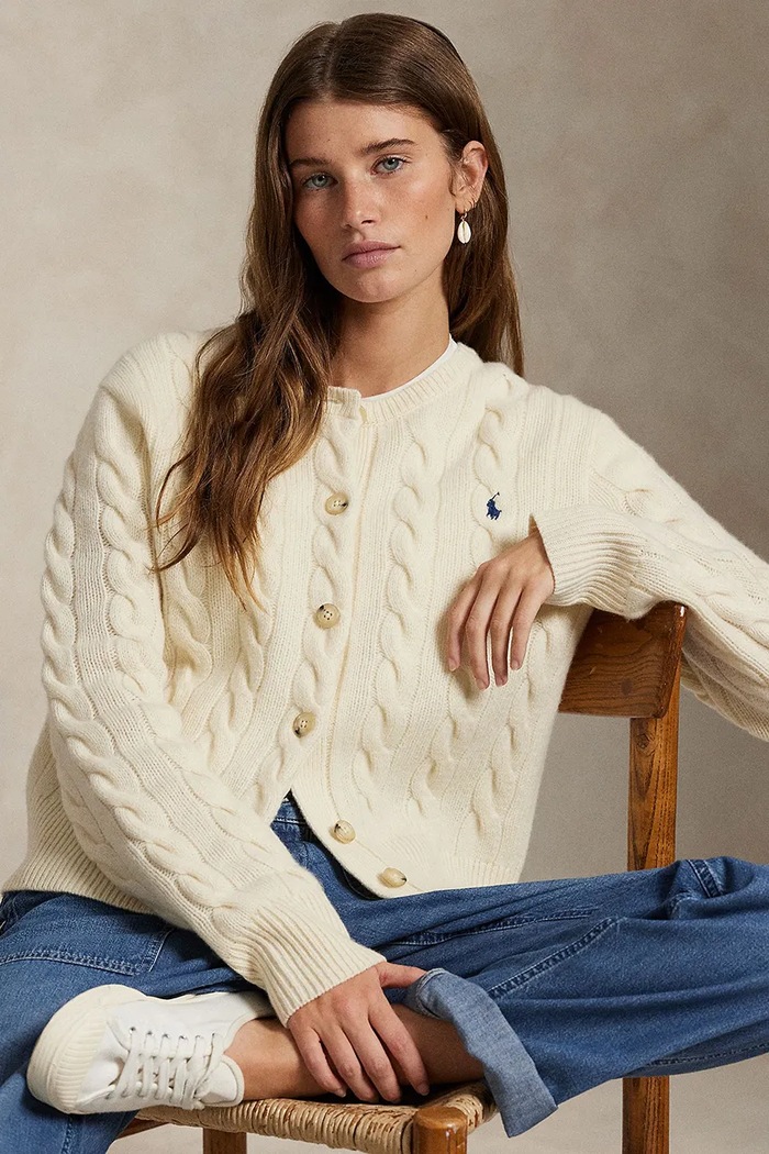 Μάλλινο πουλόβερ Polo Ralph Lauren 211972104 λευκό