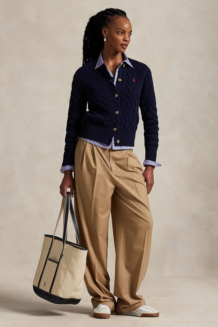 Odzież Polo Ralph Lauren sweter wełniany 211972104 granatowy